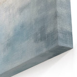 Ethereal Abstract Line Art - Misty Blue and White Canvas Print