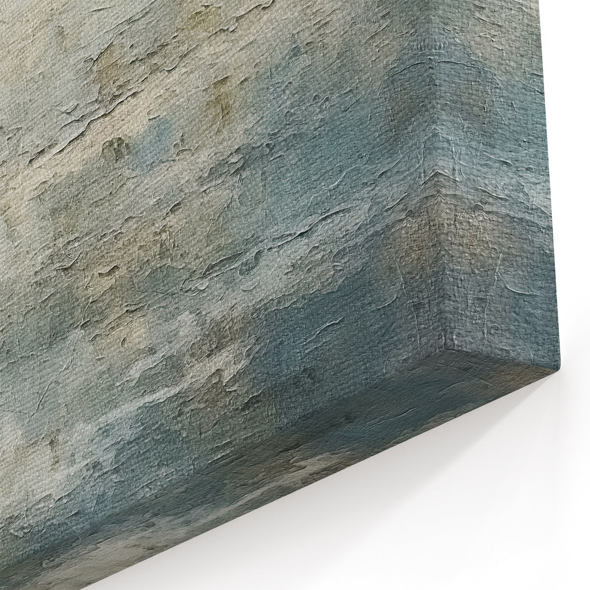 Misty Coastal Abstract Line Art - Blue and Gray Canvas Print