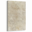 Textured Abstract Line Art - Beige and Cream Minimalist Canvas Print