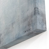 Ethereal Misty Abstract Line Art - Light Blue and White Canvas Print