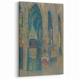 Gothic Realism Art Print of Košice Cathedral Interior with Stained Glass