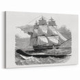 Majestic Realism Art Print of H.M.S. Daedalus and Sea Serpent – Classical Nautical Wall Art