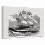 Majestic Realism Art Print of H.M.S. Daedalus and Sea Serpent – Classical Nautical Wall Art