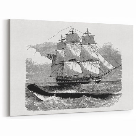 Majestic Realism Art Print of H.M.S. Daedalus and Sea Serpent – Classical Nautical Wall Art