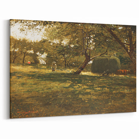 Realism Art Print - Harvest Scene by Winslow Homer, Pastoral Landscape