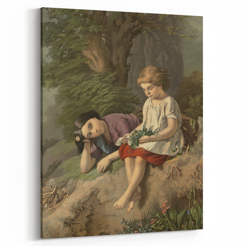The Sisters Realism Art Print - Classical Realism Canvas for Home Decor