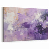 Dreamy Purple and Lilac Abstract Art - Textured Brush Strokes Canvas
