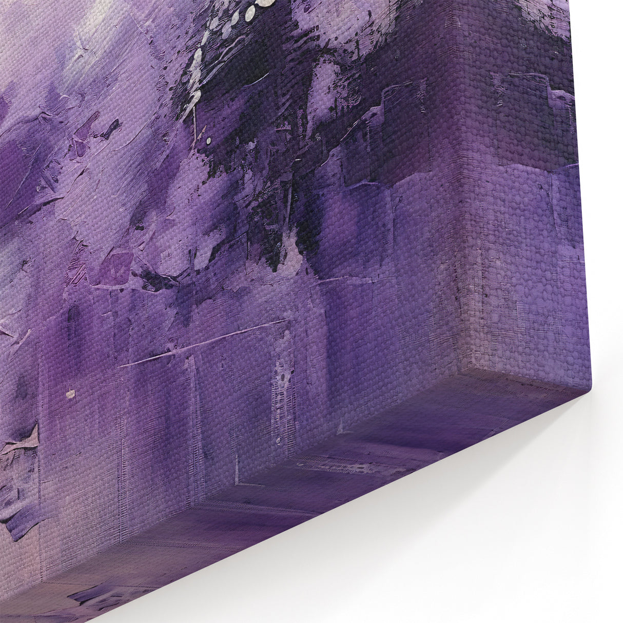 Dreamy Purple and Lilac Abstract Art - Textured Brush Strokes Canvas