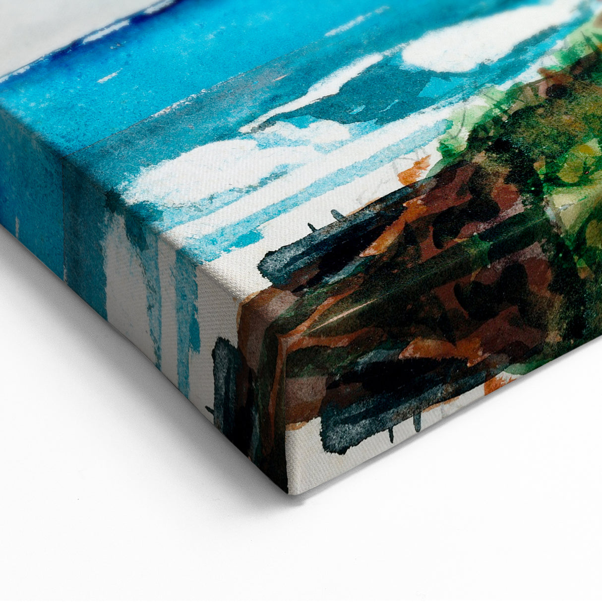 Palm Tree, Nassau Realism Art Print - Tropical Coastal Canvas Decor