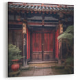Japanese Lattice Gate Art - Traditional Zen Garden Entrance Print