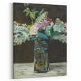Impressionism Wall Art - Vase of White Lilacs and Roses - Floral Print