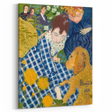 Realistic Wall Art - Women with a Dog by Pierre Bonnard - Multicolor Art Print