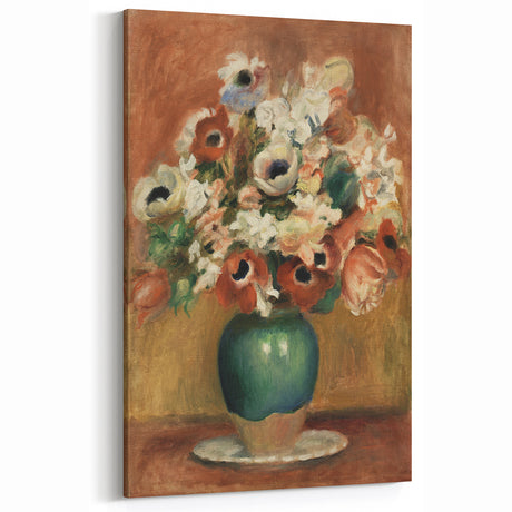 Impressionism Wall Art - Vibrant Floral Bouquet - Renoir Flower Vase Print