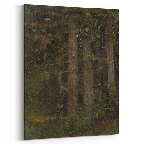 Impressionism Wall Art - Forest Interior Scene - Moody Woodland Art Print