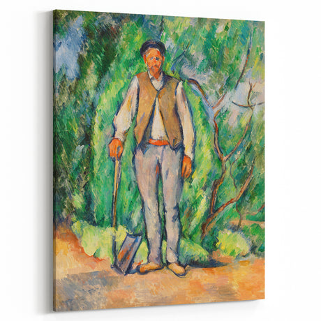 Impressionism Wall Art - Portrait of a Gardener - Cezanne’s Vibrant Nature Scene