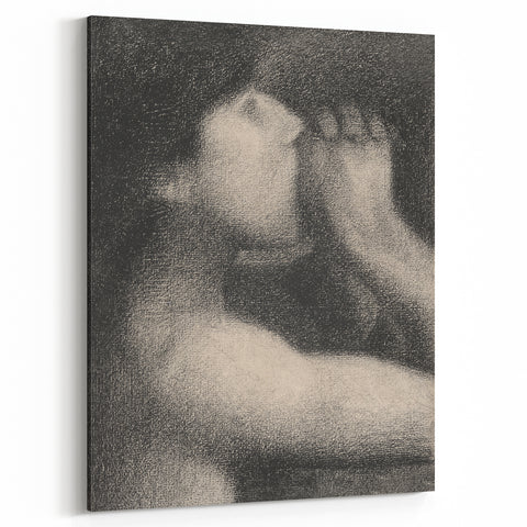 Monochrome Pointillism Art - Echo, Bathers at Asnières - Seurat’s Expressive Print