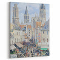Impressionist Art Print - Grocery Street, Rouen (1898) by Camille Pissarro - French Cityscape Wall Art
