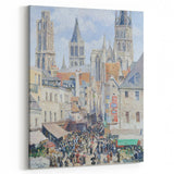 Impressionist Art Print - Grocery Street, Rouen (1898) by Camille Pissarro - French Cityscape Wall Art