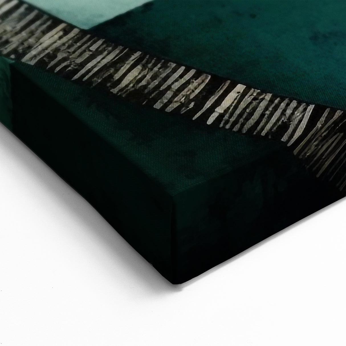 Mesmerizing Spiral Abstract Art - Teal, Beige, and Gray Textured Canvas