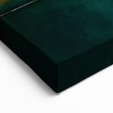 Spiral and Geometric Abstract Art - Teal, Gray, and Beige Textured Canvas