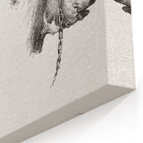 Realism Animal Study Art Print - Two Bull Heads by Jean Bernard