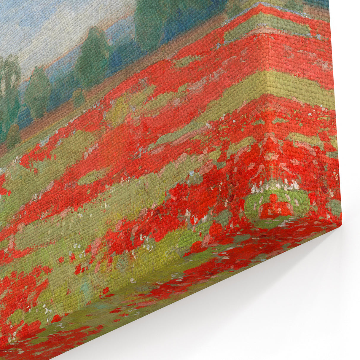 Impressionist Landscape Wall Art - Red Field by Lajos Csordák Print