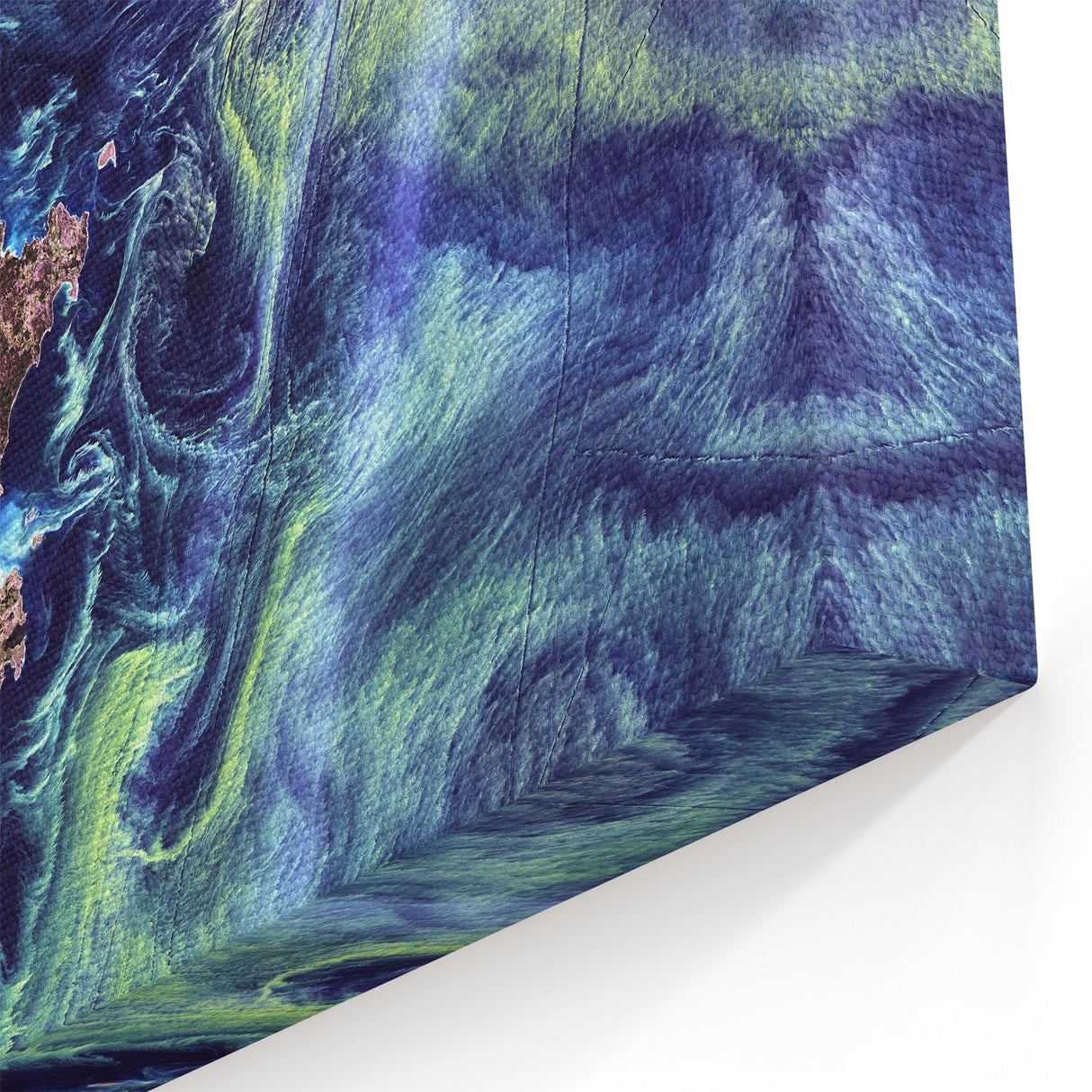 Abstract Impressionist Ocean Wall Art - Swirling Phytoplankton Print