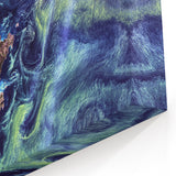 Abstract Impressionist Ocean Wall Art - Swirling Phytoplankton Print