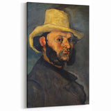 Impressionist Portrait Wall Art - Cézanne's Gustave Boyer in Straw Hat