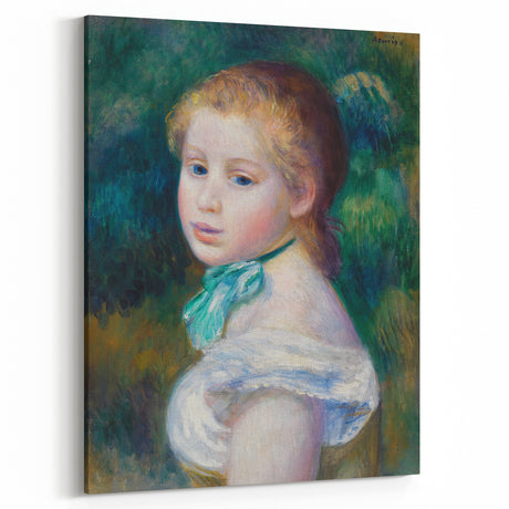 Impressionist Portrait Wall Art - Renoir's Head of a Young Girl Print