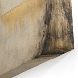 Minimalist Gold and Beige Abstract Line Art - Modern Strokes Canvas