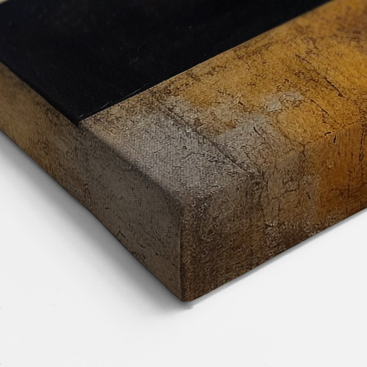 Geometric Abstract Line Art in Gold and Black - Modern Strokes Canvas
