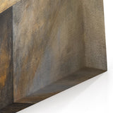 Abstract Geometric Line Art in Gold and Black - Modern Strokes Canvas