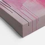 Vibrant Pink and Gold Abstract Art - Bold Brush Strokes Wall Décor