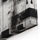 Black and White Abstract Drip Art - Modern Urban Geometric Design