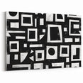 Bold Black and White Geometric Art - Modern Abstract Pattern Design