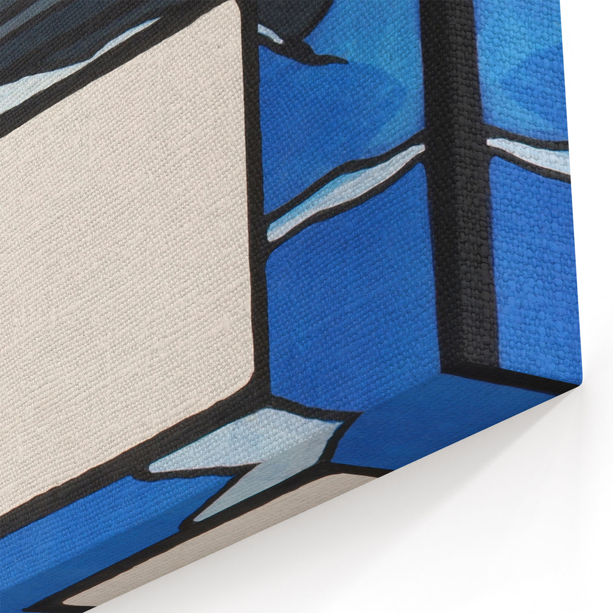 Modern Wall Art – Bold Naval Scene with Vibrant Blue and Red Accents