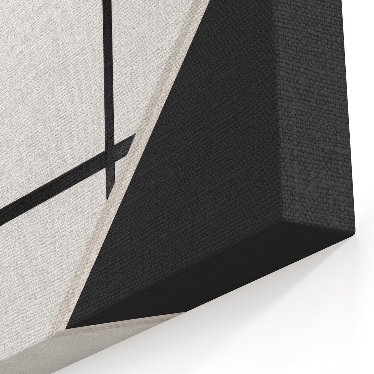 Minimalist Modern Art – Black and White Geometric Wall Art on Canvas