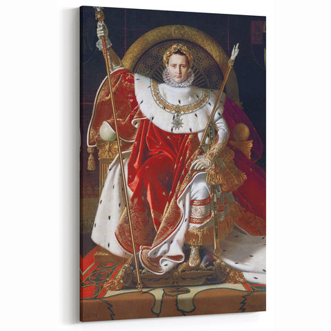 Neoclassical Art Print: Napoleon I on His Imperial Throne - Historic Elegance