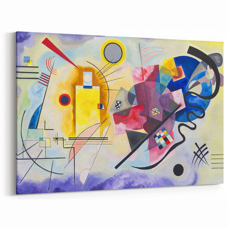 Dynamic Abstract Modern Wall Art - "Yellow-Red-Blue" by Kandinsky