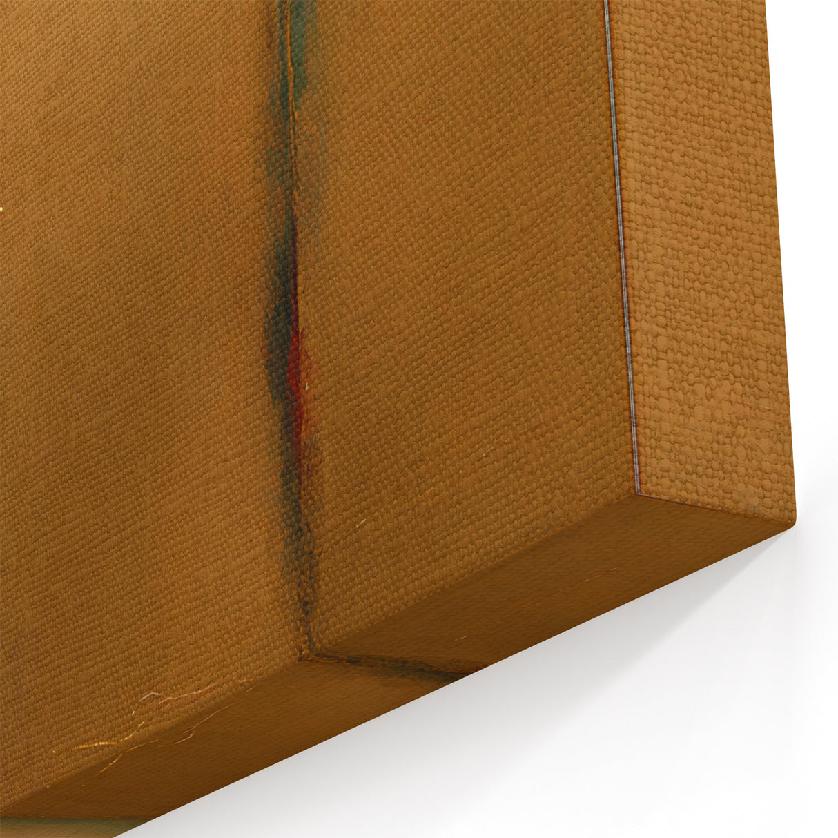 Abstract Gold, Red, and Green Blocks - Modern Geometric Wall Art