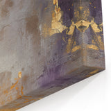 Abstract Gold and Purple Strokes - Elegant Modern Wall Art Decor