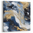 Black, White, and Gold Abstract Swirl Art - Modern Wall Decor
