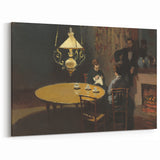 Impressionist Interior Scene - After Dinner by Claude Monet Print