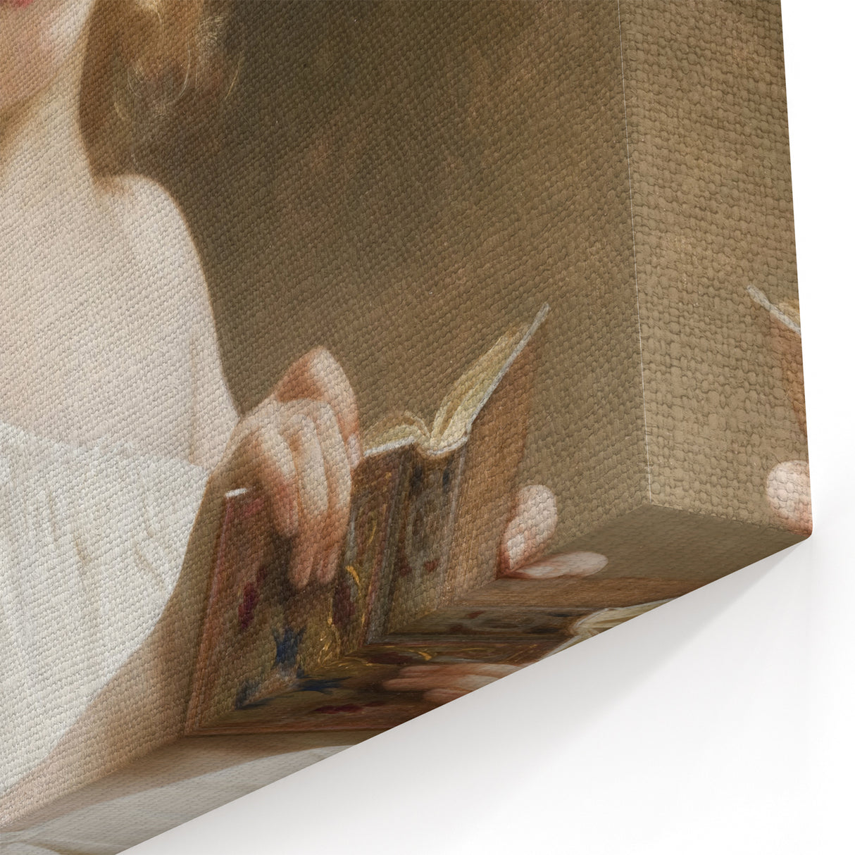 Classic Neoclassical Portrait Art Print - The Story Book by Bouguereau