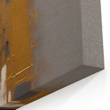 Geometric Abstract Art - Gold, Black, and Gray Textured Canvas Design