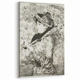 Impressionist Wall Art - Jeanne II by Édouard Manet Print in Black & White