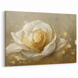 Floral Wall Art - Creamy Petal Abstract Canvas