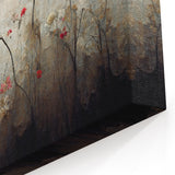 Colorful Abstract Florals - Crimson Bloom Canvas Art