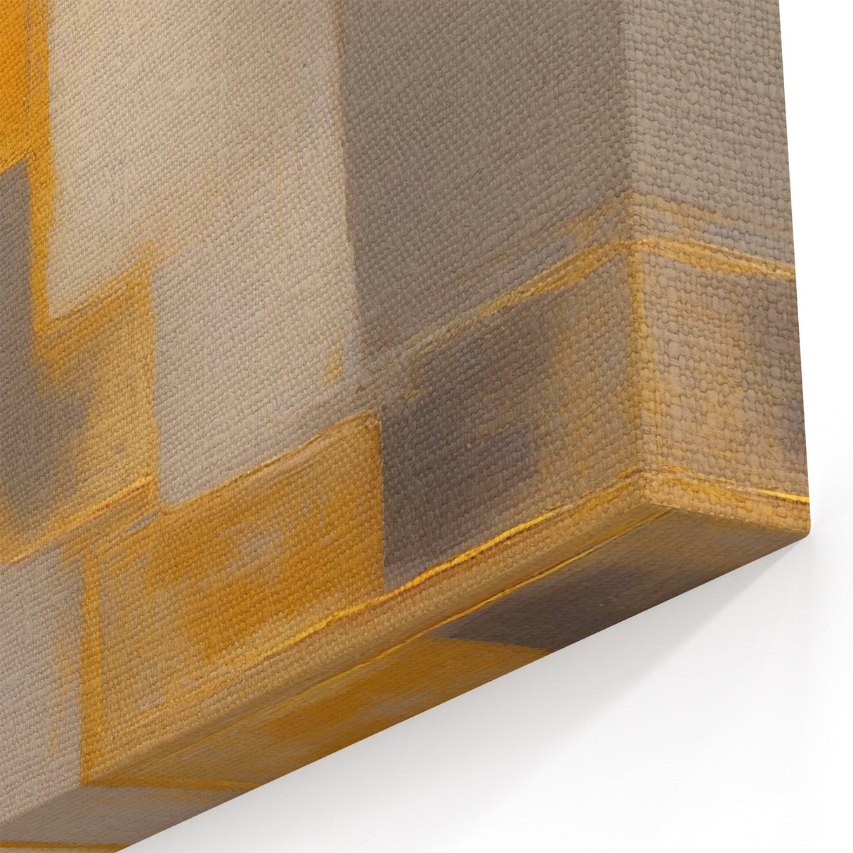 Modern Strokes and Lines Canvas - Gold and Gray Geometric Line Art